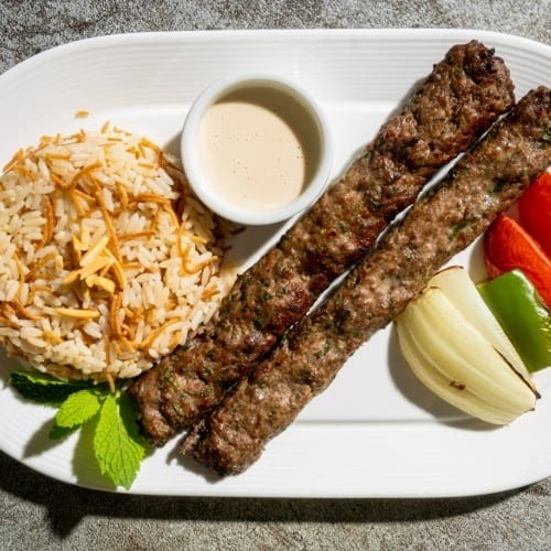 Kafta Kabob Plate.
